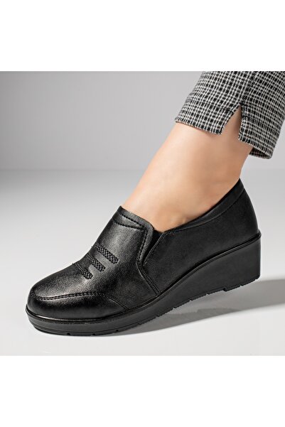 Modlet.ro Pantofi sport negri cu platformă pentru femei MOD08434