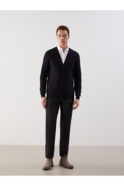 LC Waikiki Vizyon New Season Standard Fit V-Neck Men's Knitwear Cardigan