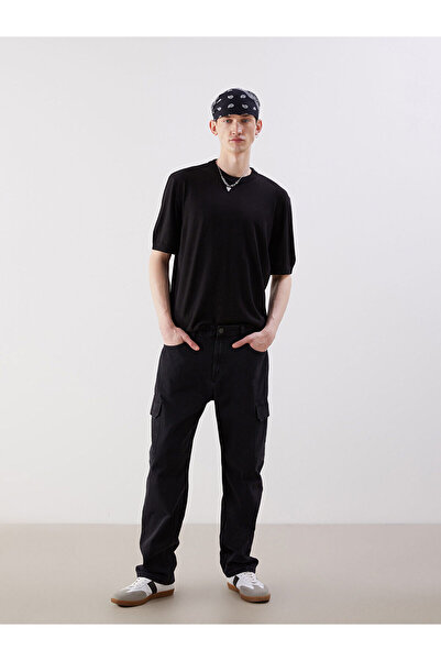 LC Waikiki Ανδρικό πλεκτό πουλόβερ με λαιμόκοψη με κοντό μανίκι