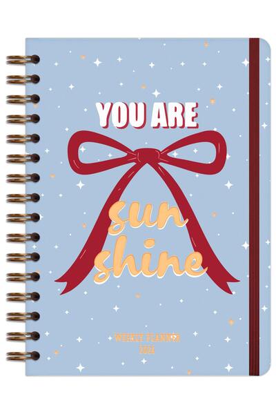 Matt Notebook 2026 Yılı A5 Haftalık Ajanda Spiralli 15x21 cm - 12 Aylık - Motivasyon Sayfalı Fiyonk