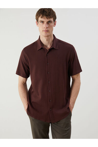 LC Waikiki Ανδρικό κοντομάνικο πουκάμισο SOUTHBLUE Regular Fit