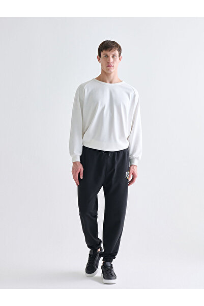 LC Waikiki Μαύρο ανδρικό παντελόνι Jogger Standard Fit