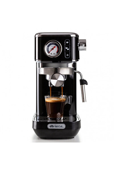 ARIETE Coffee machine ESPRESSO SLIM MODERNA 1381/32, 1300W, 15 bar, 1.1 l, Ground and ESE, Black