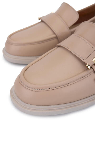 Tamer Tanca Kadın Hakiki Deri Vizon Loafer Ayakkabı