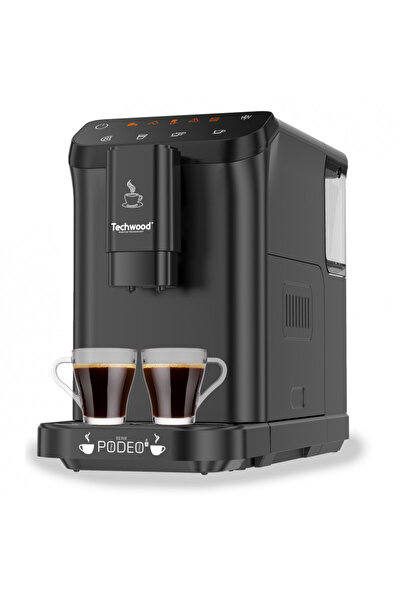 Techwood Espressor TCA-1315AEX, 1350W, 15bar, 1.5l, 4 funcții, Touch, Râșniță, 15 setări, Negru
