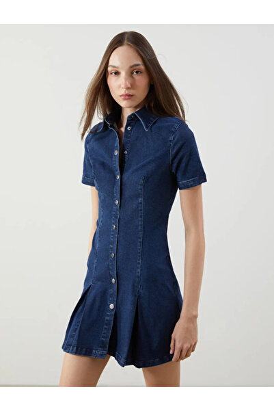 Lady Flower Yeni Sezon Trend Pileli Dar Elastik Elbise