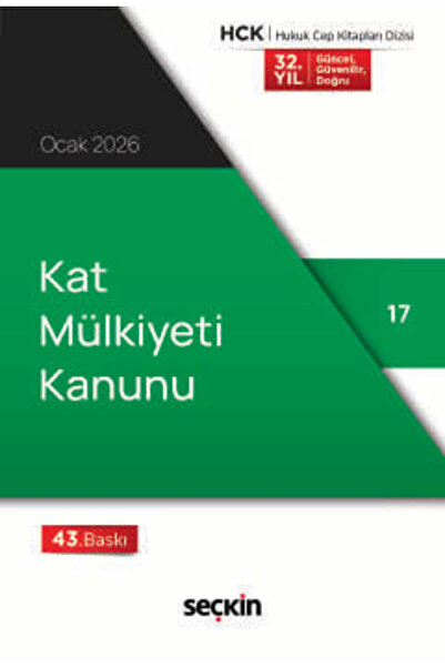 Seçkin Yayıncılık Kat Mülkiyeti Kanunu (Cep Kitabı) 43. Baskı, Ocak 2026