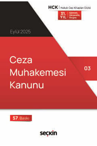 Seçkin Yayıncılık Ceza Muhakemesi Kanunu (Cep Kitabı) 57. Baskı, Eylül 2025