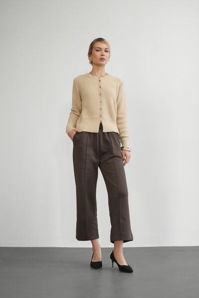 Molly Nelly Women's Pastel Color Buttoned Soft Knit Cardigan