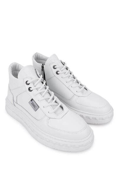 Tamer Tanca Men's Genuine Leather White Sneakers & Sports Boots