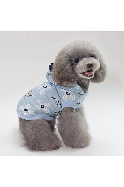 fara marca Geaca catei albastru deschis M 25cm lungime