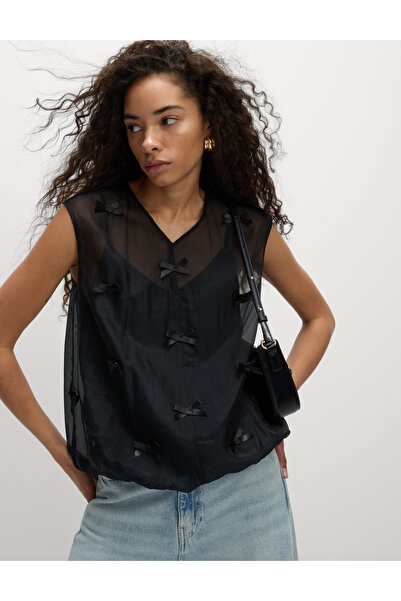 Marks & Spencer Organza Kurdele Detaylı Bluz