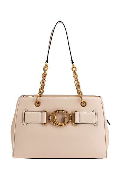 Guess Handbag Women's Aviana Beige Tote Bag Packable Stylish Large Logo