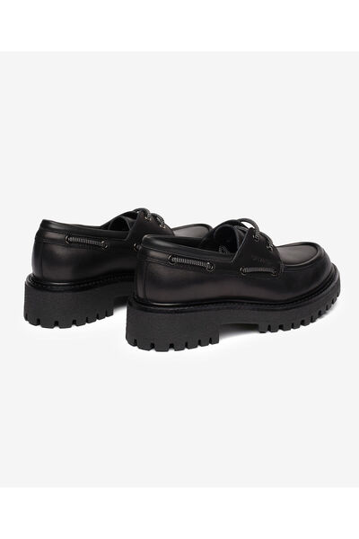 Greyder Kadın Siyah Hakiki Deri Loafer Ayakkabı 5K2CA35344
