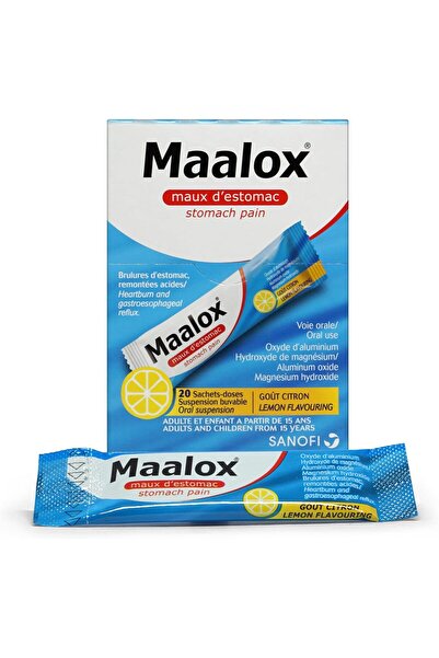 Maalox 460 ملغ+ معلق لألم المعدة، 20 كيسًا