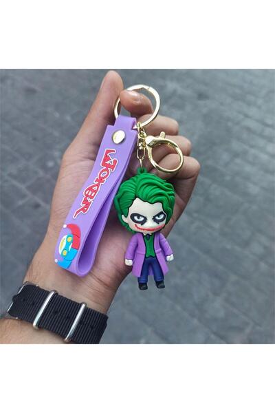 Köstebek سلسلة مفاتيح من السيليكون باللون الأرجواني DC Joker