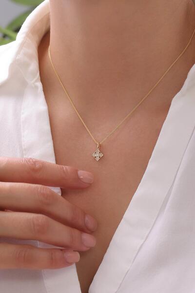 Tufanlar Kuyumculuk 14 Ayar Taşlı Tasarım Altın Kolye Ucu