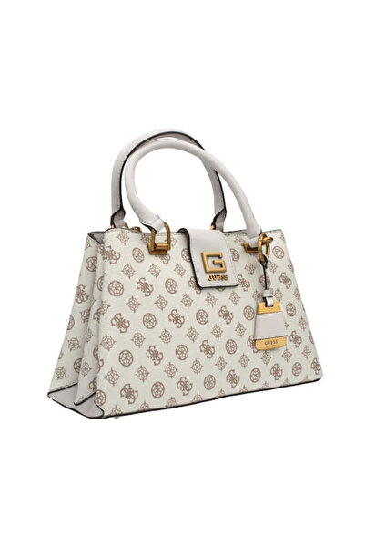 Guess Handbag Women's Alva Tote Bag Beige Elegant Stylish Charms Keyring