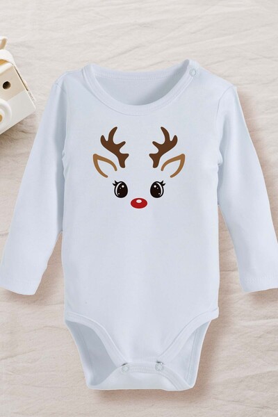 bebek perisi 100% Cotton Organic Cute Christmas Deer Design Baby Bodysuit (10...