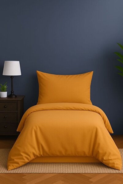 ayçiçek home طقم غطاء لحاف وملاءة سرير فردية مع غطاء مطاطي 120*200 ستيلا برتقالي بينترست غطاء وسادة مزدوج