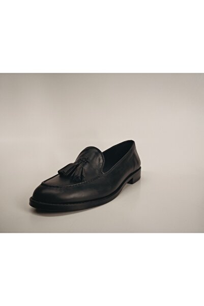 Lucciola Black Leather Office Shoes