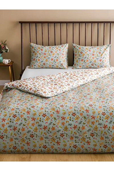 LC Waikiki LCW HOME Yeşil Çiçek Baskılı Çift Kişilik Nevresim Seti