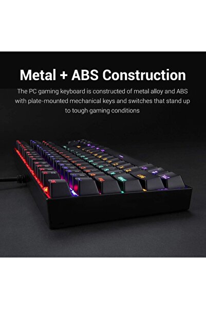 REDRAGON KUMARA K552-RGB Arabic & English Tenkeyless Compact Mechanical Gaming Keyboard with Tactile