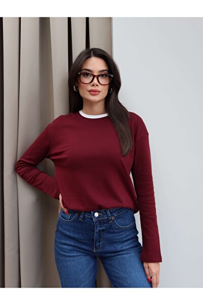 ESRAHELVACI Body cu mânecă lungă cu dungi cu guler