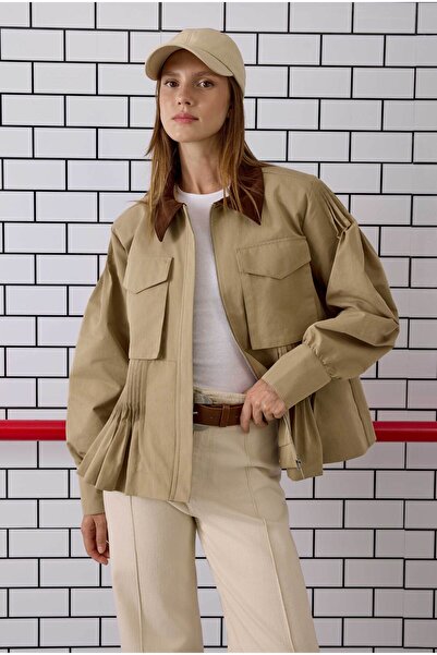 HEQA Нервова канвасна куртка світло-бірюзова