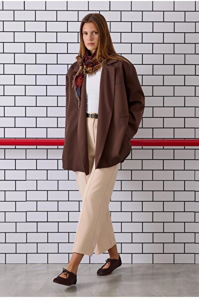 HEQA Ribbed Midi Pants Beige