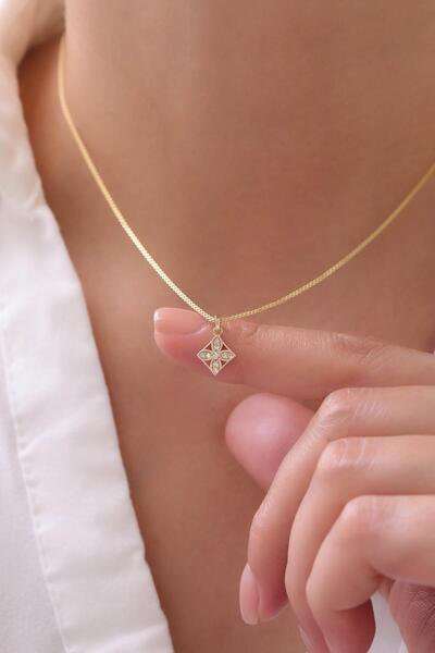 Tufanlar Kuyumculuk 14 Ayar Taşlı Tasarım Altın Kolye Ucu