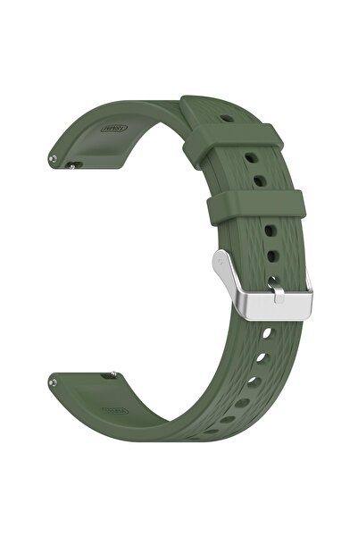 eR D L Curea universală de ceas din silicon, lățime curea 18 mm, verde închis,