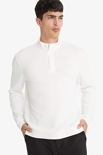 DeFacto Erkek Sweat F2821AX/WT34 WHITE