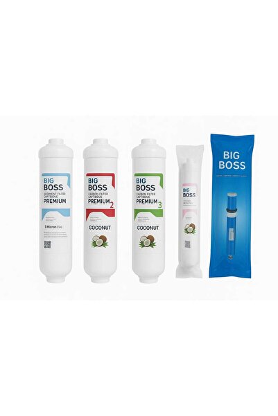 water BİGBOSS FUL COCANATLI SU ARITMA FİLTRESİ 5 Lİ SET