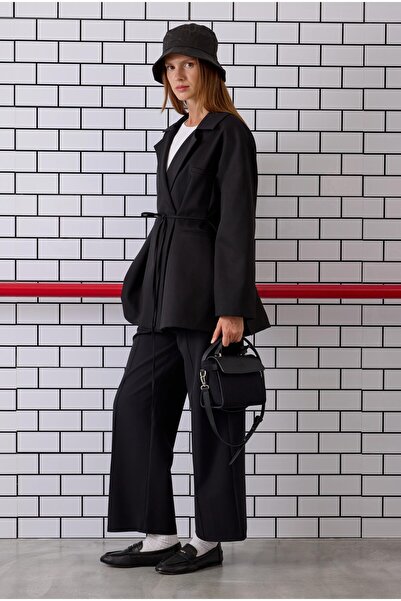 HEQA Ribbed Midi Pants Black