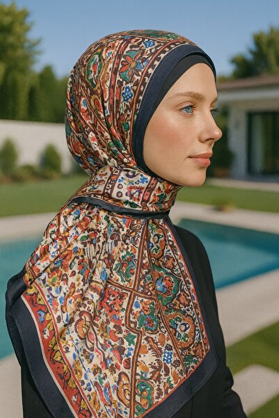 VIEN POLO Şal moale din bumbac cu model Seria Ebru