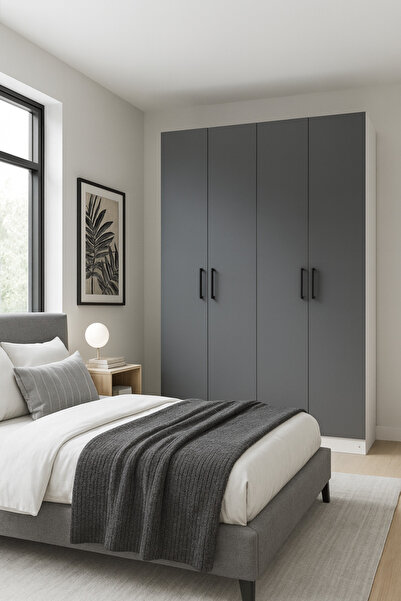 DEMEZLER MOBİLYA Modern 4 Kapaklı Gardırop