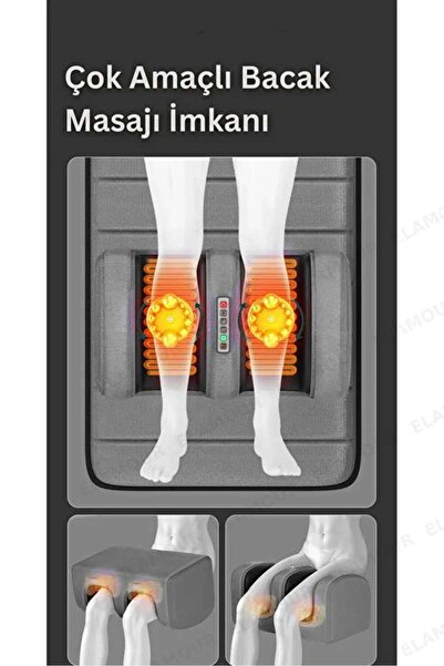 ELAMOUR Katlanabilir Elektrikli Tam Vücut Isıtmalı Masaj Yatağı Boyun Masaj Cihazı Ayak Masaj Cihazı