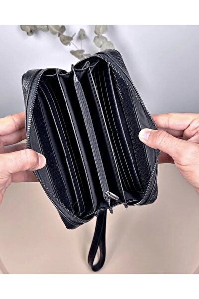 Fil Deri Genuine Leather Men's Handbag with Zipper Handle and Handle Strap 2118