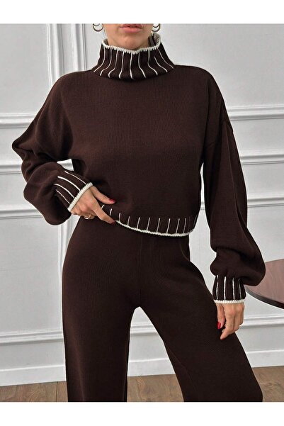 TOFAN TRİKO Triko Brown Oversize Suit