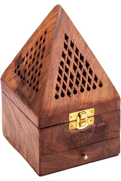 Hope Wooden Incense Burner 10Cm X 10Cm X 19Cm Wooden, Gold