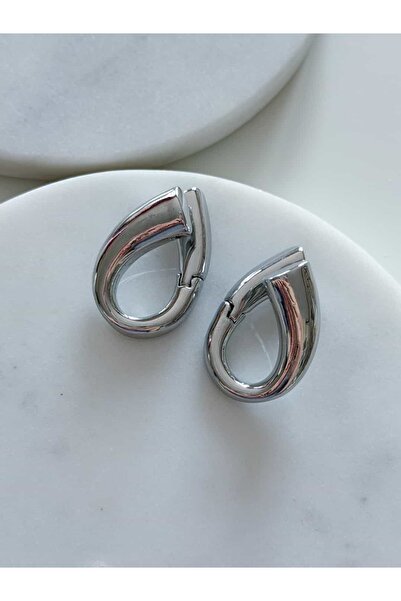 CHARMLUCKY أقراط منحنية من الفولاذ