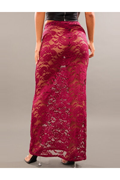 Pretty Little Thing PRETTYLITTLETHING maxi skirt, cherry red