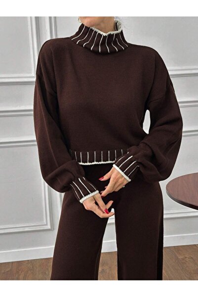 TOFAN TRİKO Triko Brown Oversize Suit