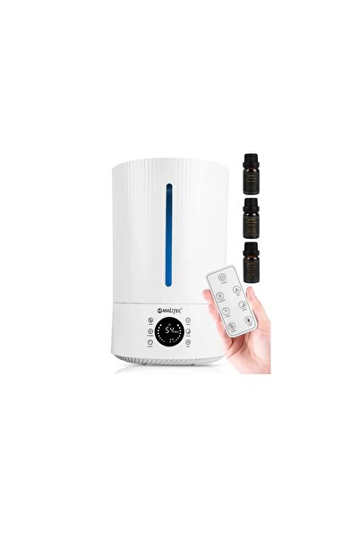 MalTec Umidificator ionizator de aer cu difuzor de aromaterapie WT-5000-ION, 3 uleiuri esențiale incluse,