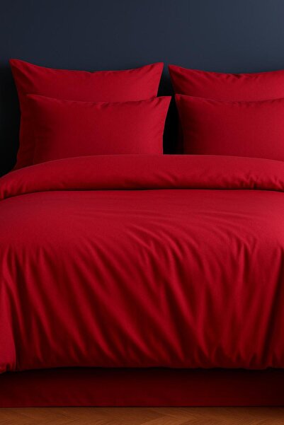 ayçiçek home Duvet Cover Set & Double Size & Non-Elastic Fitted Sheet 160*200 Fire Red Pinterest