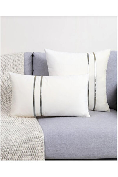 DeccoStil غطاء وسادة بتفاصيل فضية (قطعة واحدة)