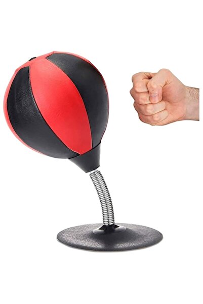 dalimag Punching Bag with Suction Cup, Stress Relief Toy, Black/Red