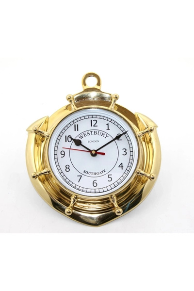 Epilons Brass Wall Hanging Anchor Clock Ksk2049