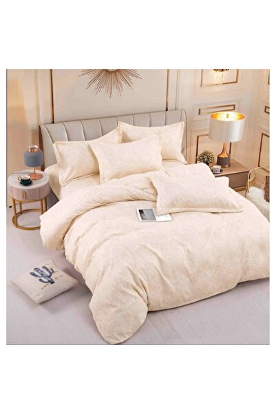 OEM Double Bedding Set, 6 Pieces, Fine Cotton, Elastic Mattress Sheet 180x200 cm, Duvet Cover 200x230 cm